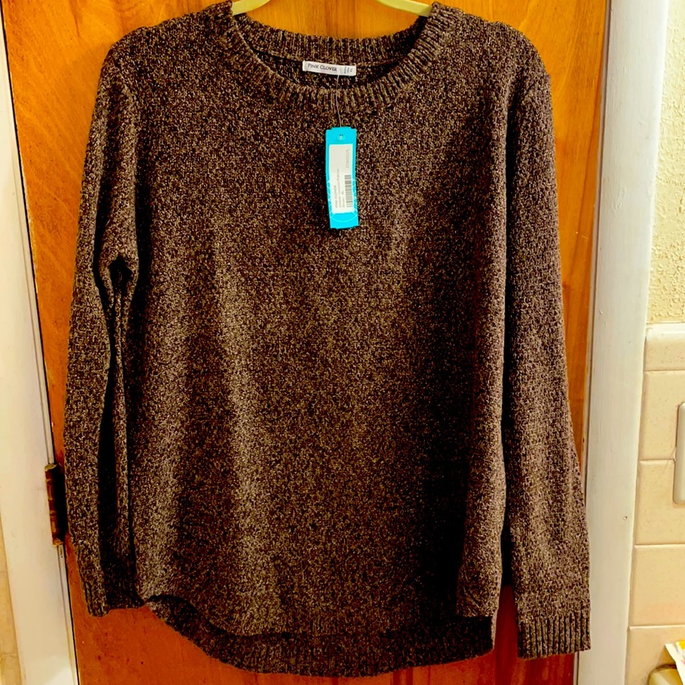 Brown pull over sweater. Perfect for wearing right now with the cooler weather.